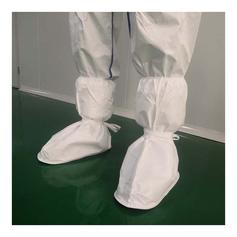 Disposable Waterproof Surgical Isolation Shoe Cover PE Non Woven Medical High Boot
