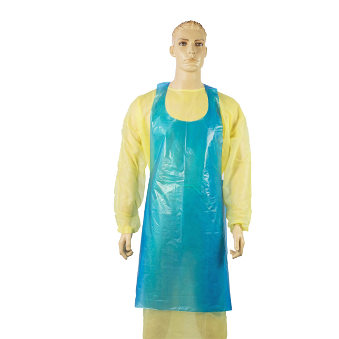 Custom Waterproof Disposable PE Apron Blue/White Plastic Apron