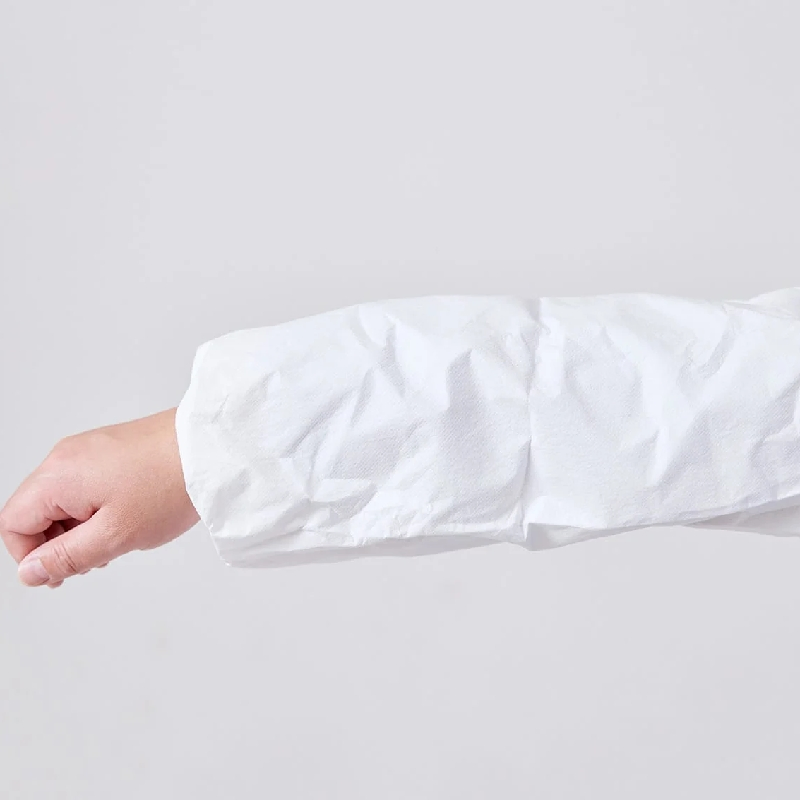 Disposable Black Nonwoven Polyethylene Arm Sleeve Cover with Elastic Cuff Disposable Microporous Oversleeves