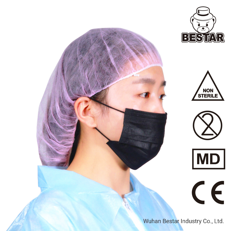 Nonwoven Disposable ASTM F2100 Level 1 Bfe99% Fluid Resistant Surgical Medical Procedural Face Mask with Earloop China White List Supplier