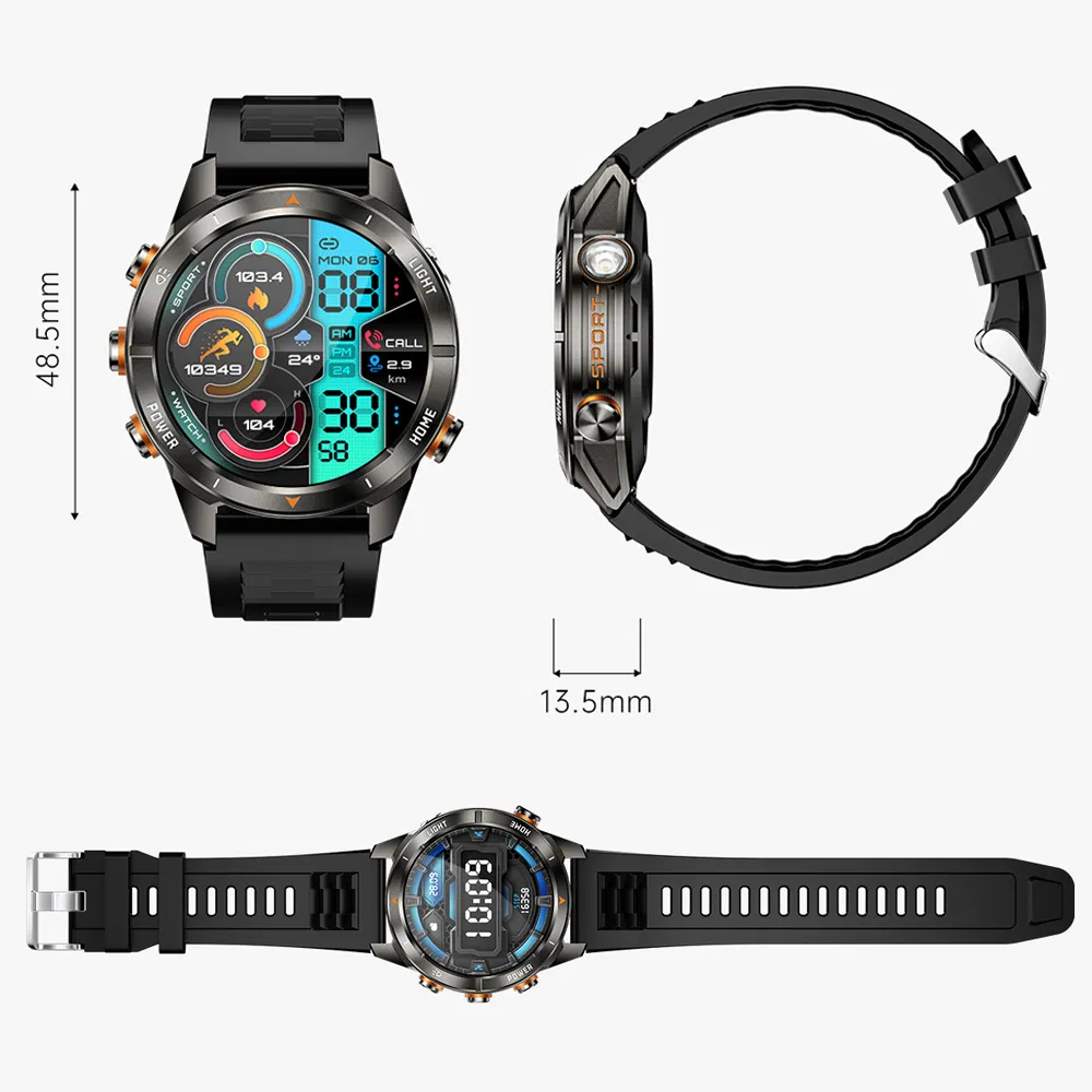 The latest China manufacture IPX8-3ATM waterproof promotion gift bluetooth smart bracelet with heart rate blood oxygen monitoring KT80
