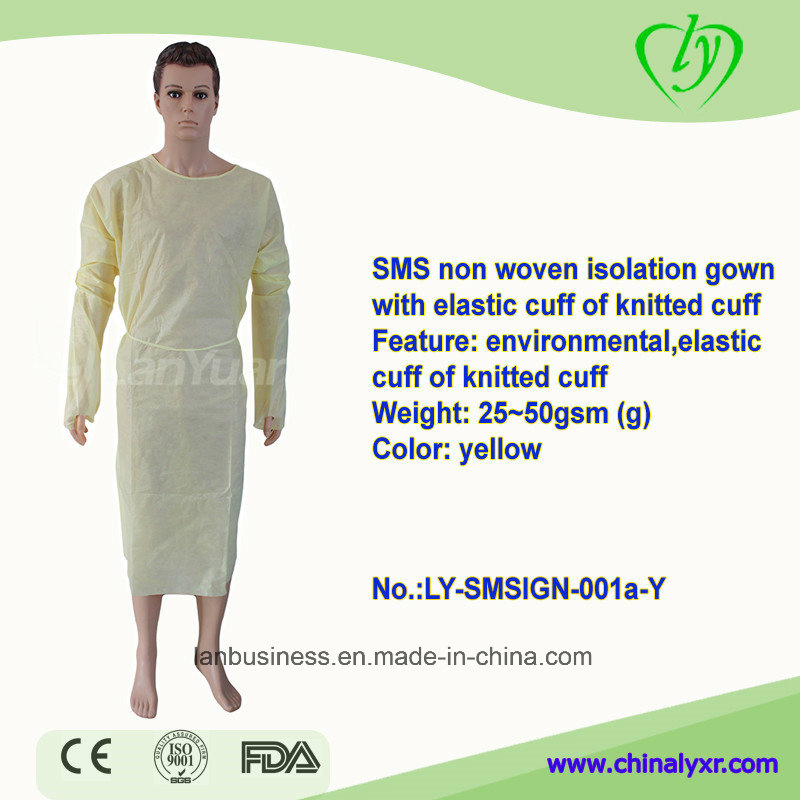 Ly Medical Disposable PP+PE Protective Waterproof Surgical Isolation Gowns