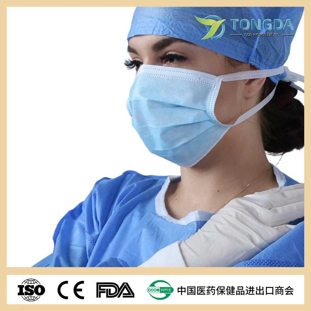 CE FDA Disposable SMS Reinforced Surgical Gown with Knitted Cuff and Wrapper