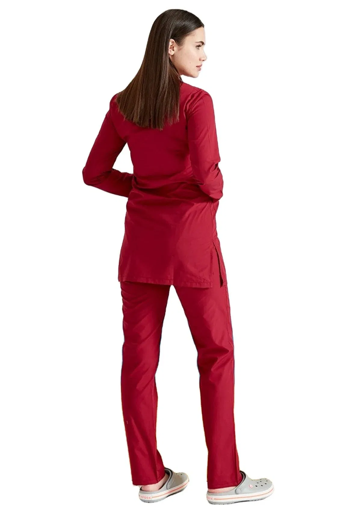 Wholesale Custom Long Sleeve Autumn Winter Round Neck Breathable Nurse Scrubs Hospital Uniform Medical Scrubs