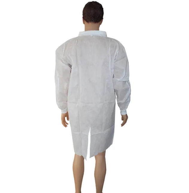 Hot Selling Disposable Nonwoven Lab Coat Microporous Lab Coats