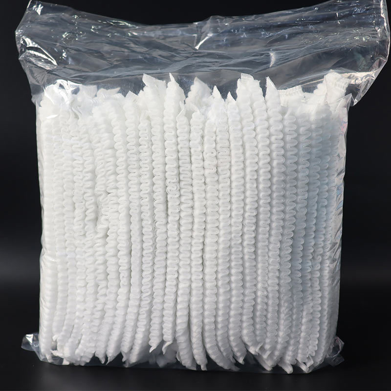 Wholesale Disposable PP Non Woven Strip Clip Cap Bouffant Head Cover Hair Net Doctor Hat Round Mob Cap