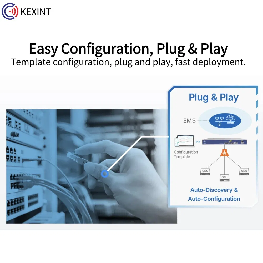 Kexint Fiber Optic Transceivers V1600g0-B Sc Connector 4 Port Gpon Olt