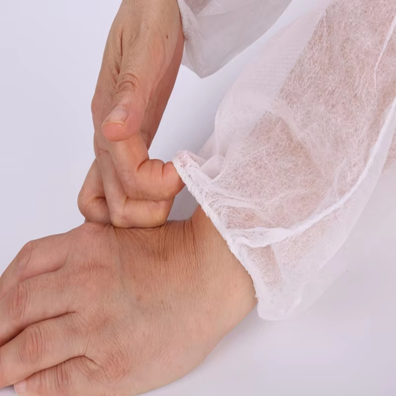 Colors Disposable Non-Woven Sleeve Cover Disposable Arm Sleeve Cover with Elastic Cuff