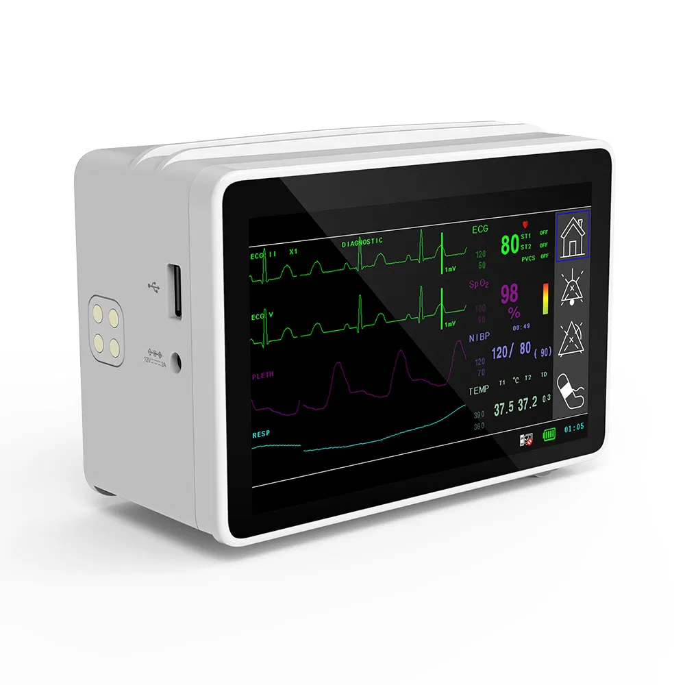 Advanced Patient Monitoring System with ECG and Blood Pressure Features