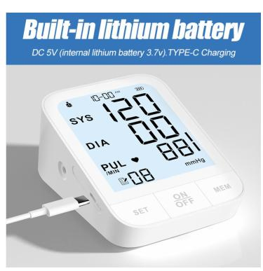 Arm Electronic Blood Pressure Monitor Automatic Digital Device