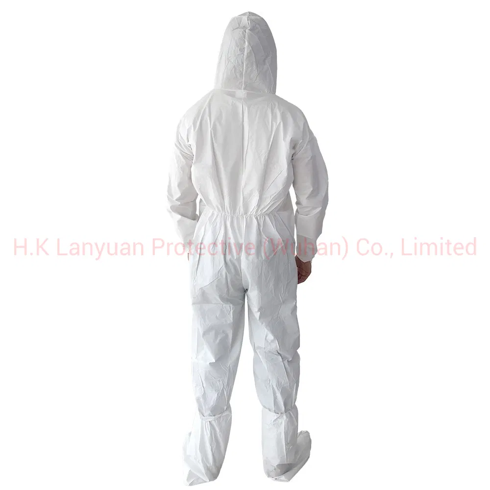 Ly Protective Disposable Medical Sf Non-Woven Coveralls with Hood