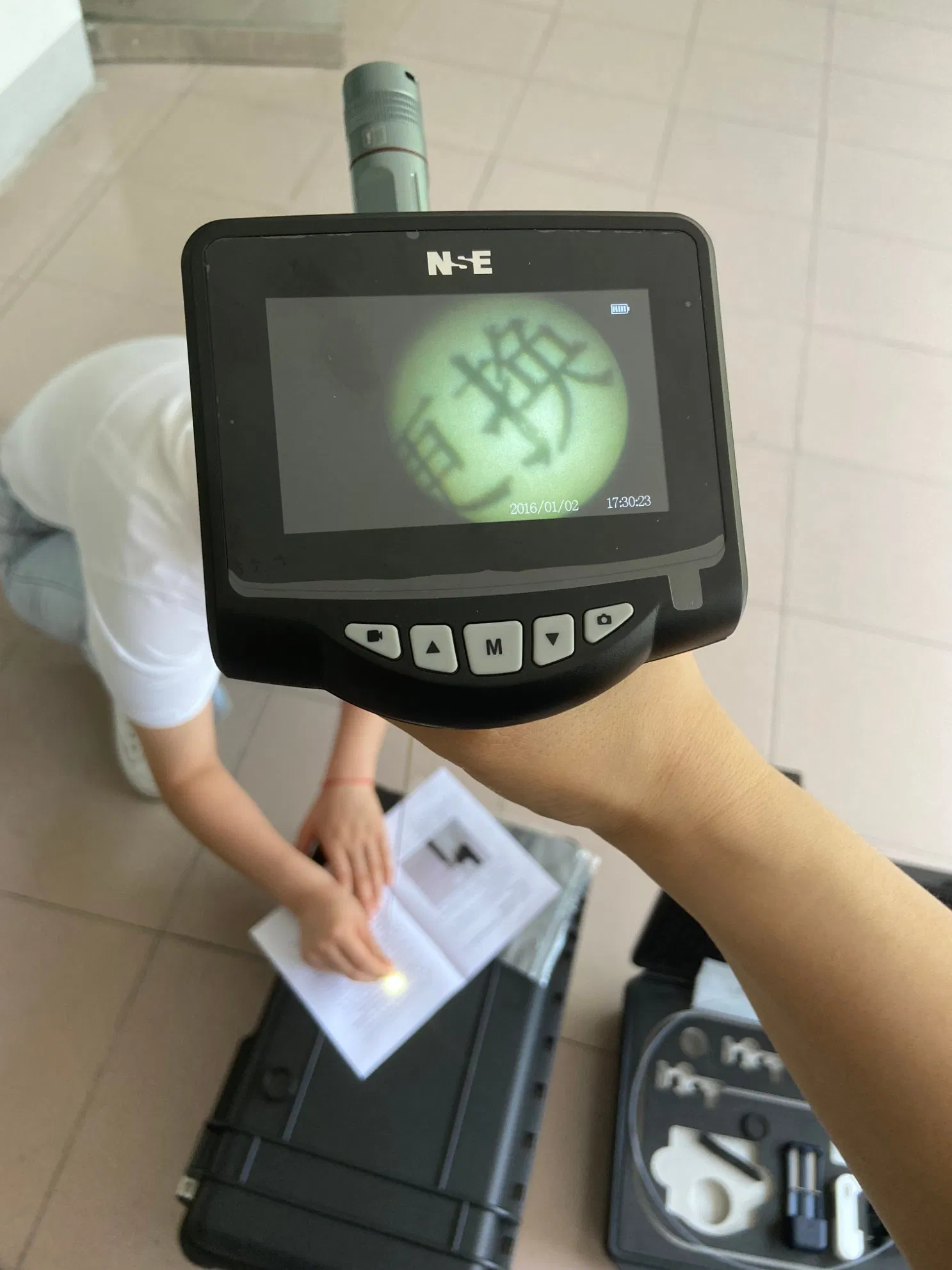 0.8mm Flexible Optical Fiberscope with 850mm Probe Length, Ent Endoscopy, Adjustable LED Light