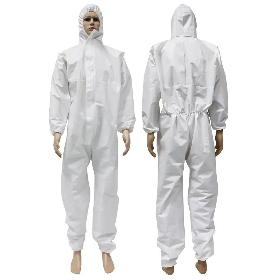 Type 5 6 Microporous Overalls Disposable Workwear Coverall Suit for Industrial Use