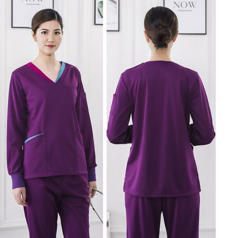 Factory Direct Fashionable Medical Top Uniforms Scrubs Sets Uniforms Dentist Spandex Jogger Scrub Suit Hospital Nursing Scrubs