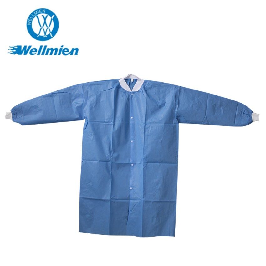 Protective Disposable SMS Nonwoven Lab Coat for Hospital Use