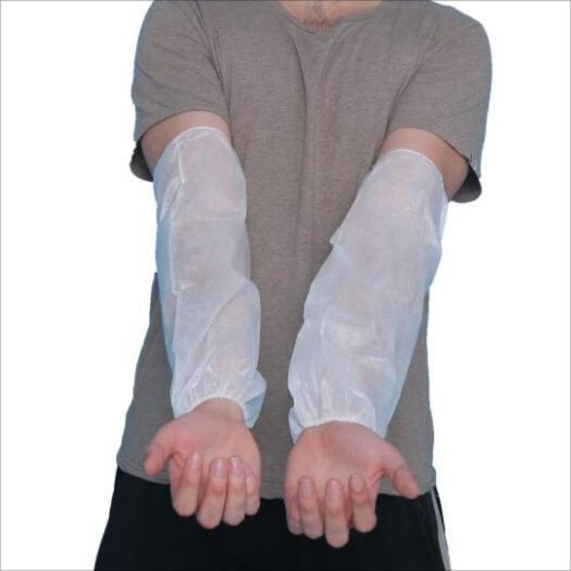 Waterproof Disposable Plastic LDPE Oversleeves with Elastic for Catering Industry