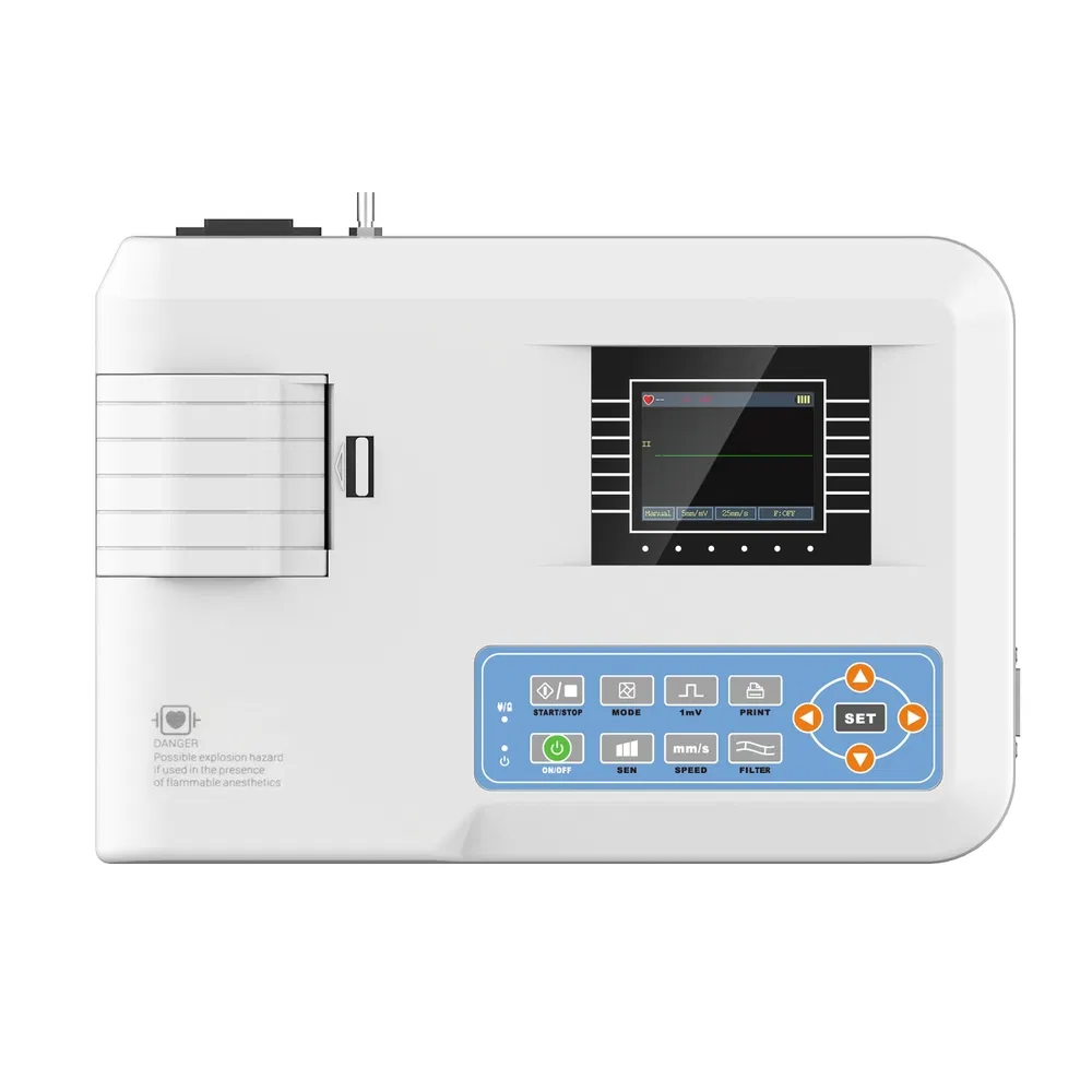 Modern Portable ECG Medical Device Clinical Electrocardiograph with Thermal Printer
