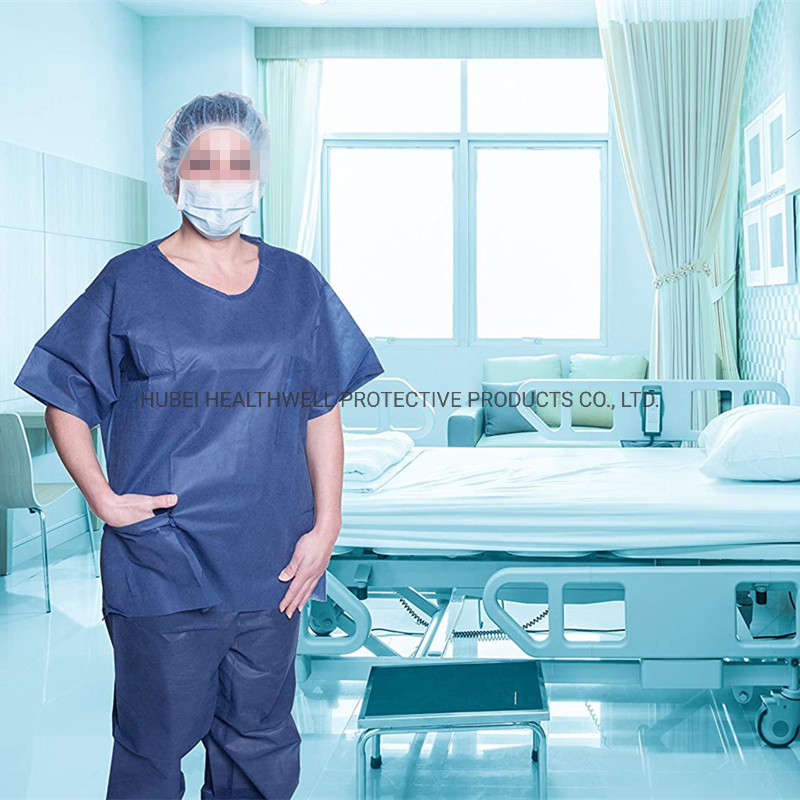 100% Spunbond Polypropylene Medical Scrub Top and Pants