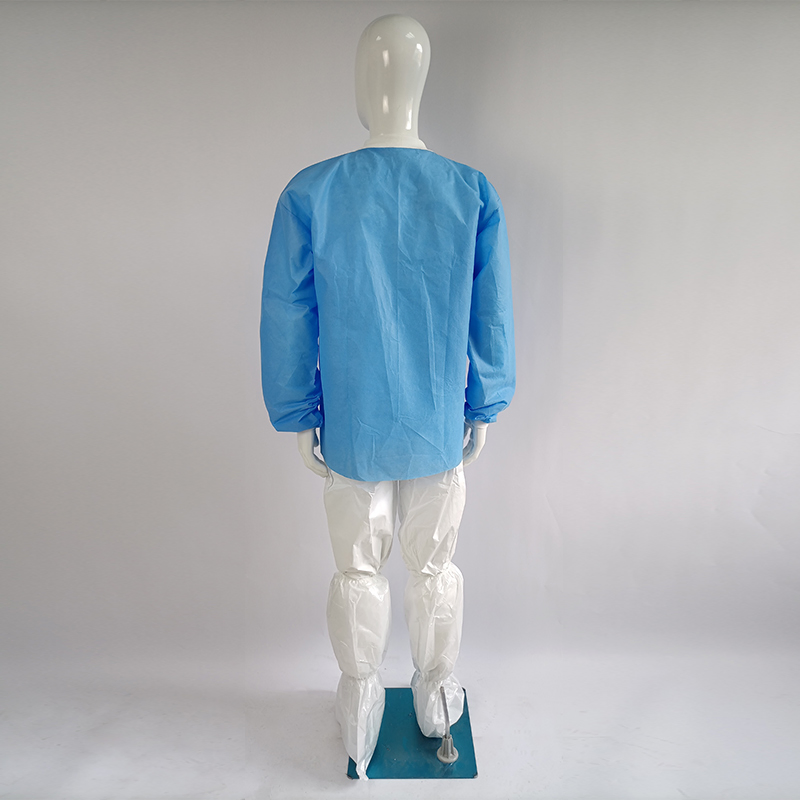 Disposable Custom Lab Coat Medical Non Woven PP SMS Lab Gown White with ISO 13485