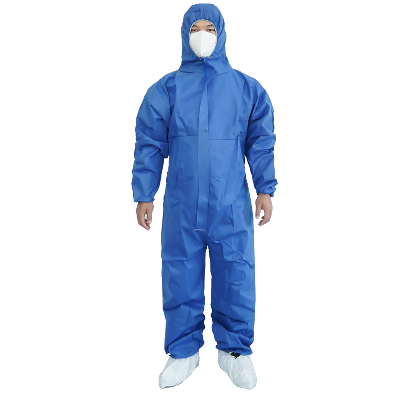 Disposable Medical Protective PP Coveralls with Hood Dark Blue