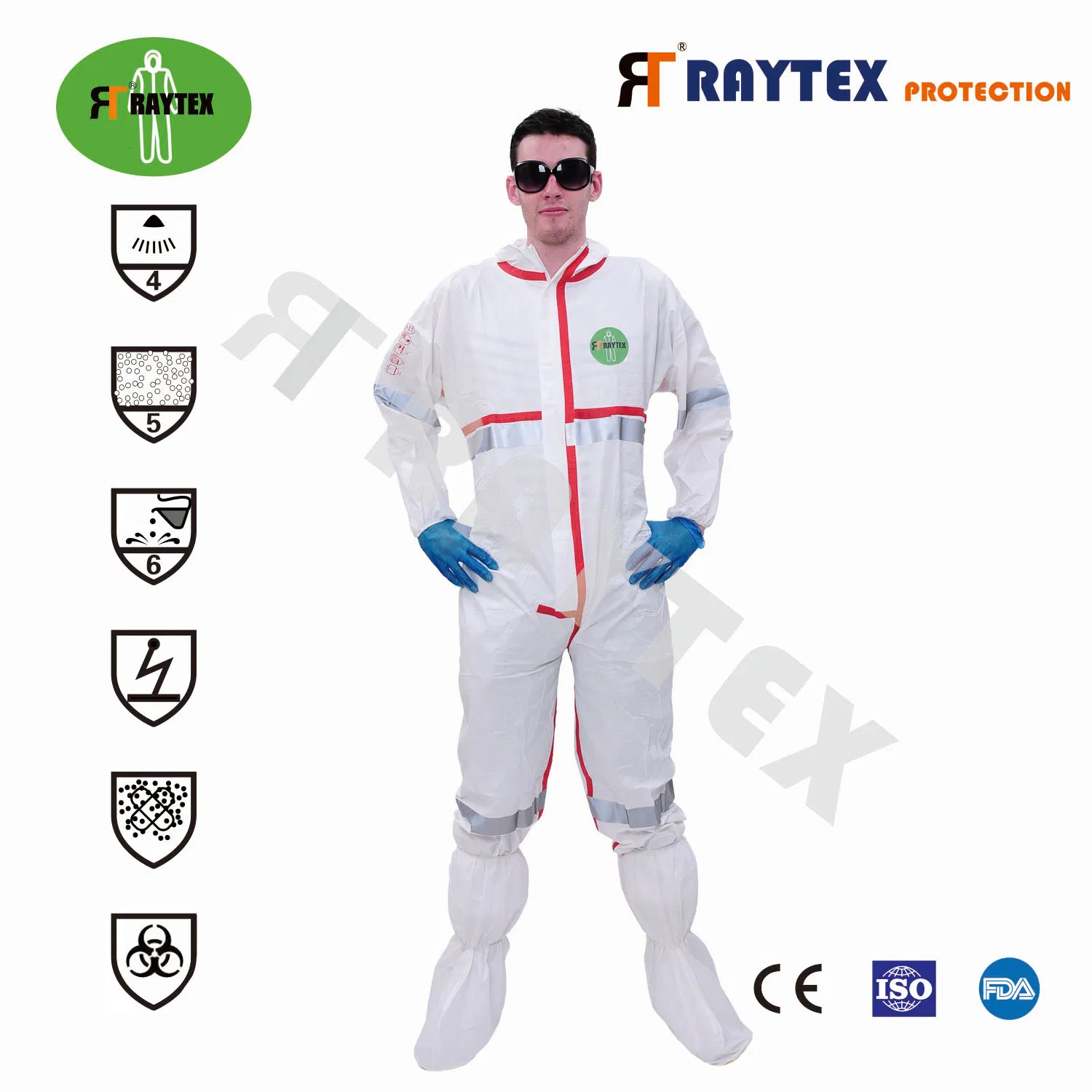 Waterproof Microporous Anti Static Isolation Hooded Industrial Safety Protective Clothing &nbsp; Disposable Non-Woven Coverall