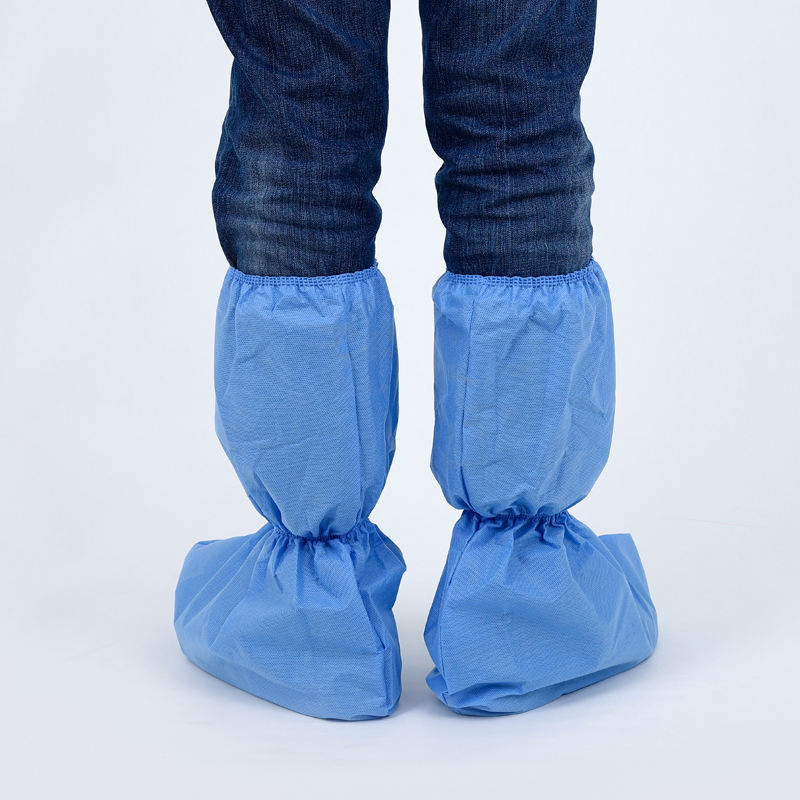 Waterproof Disposable Medical Microporous Shoe Cover Boot Covers Safety Boots with Blue Seam Tape