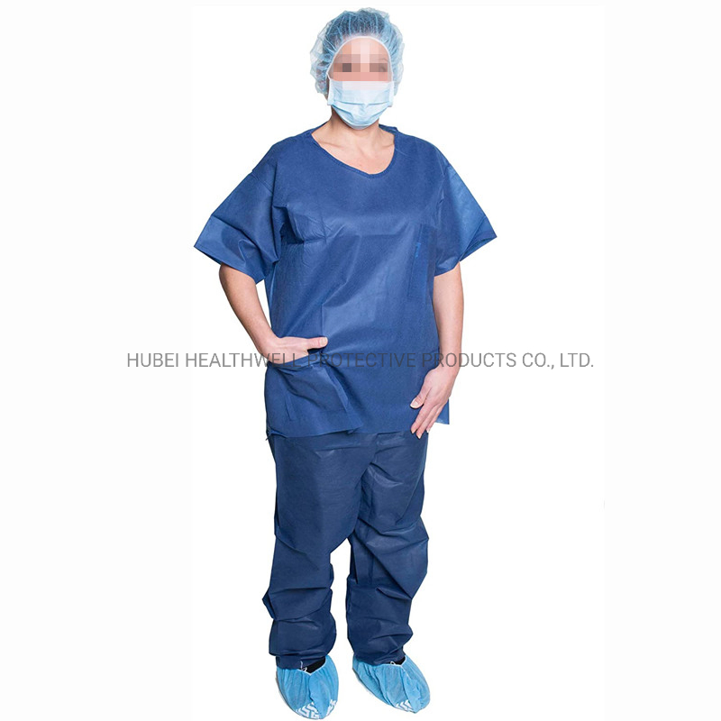 100% Spunbond Polypropylene Medical Scrub Top and Pants