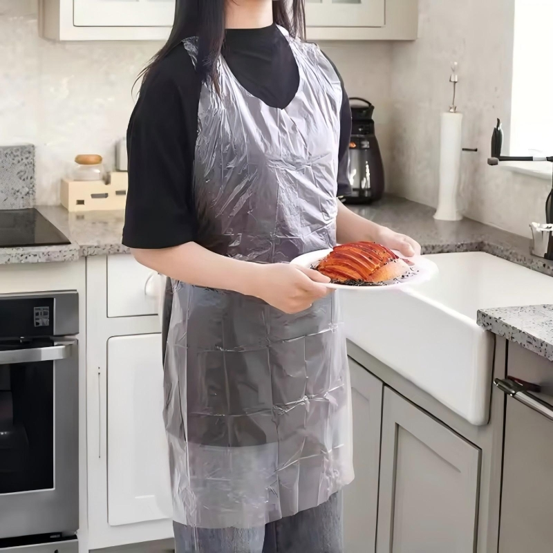 Safety LDPE/HDPE Plastic Disposable Aprons for Cooking Durable Waterproof Polyethylene