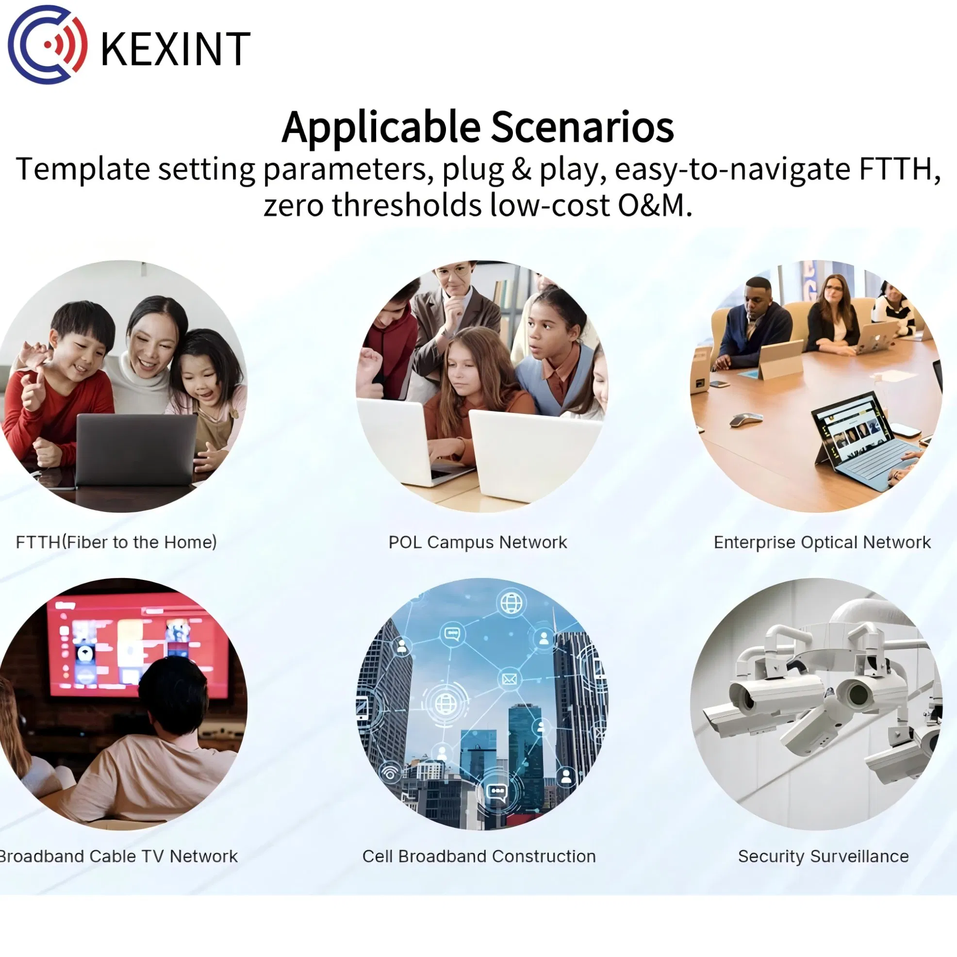 Kexint Fiber Optic Transceivers V1600g0-B Sc Connector 4 Port Gpon Olt