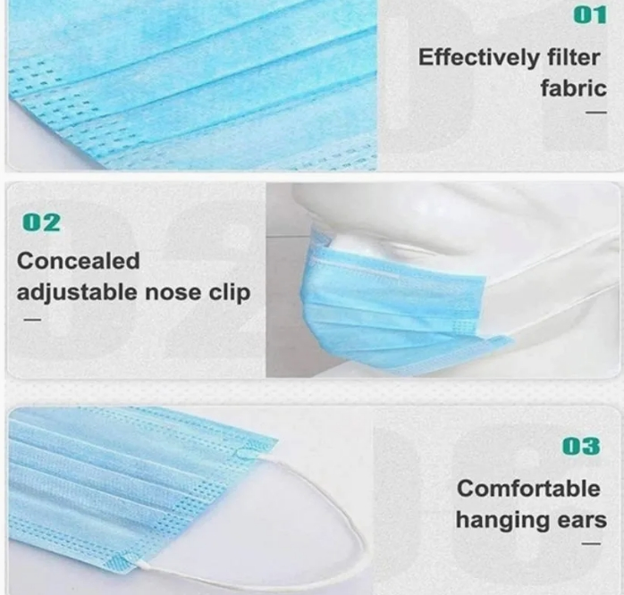 ISO CE Certificated Disposable Medical Use Face Mask with Earloop 3ply Disposable Hospital Use Surgical Face Mask