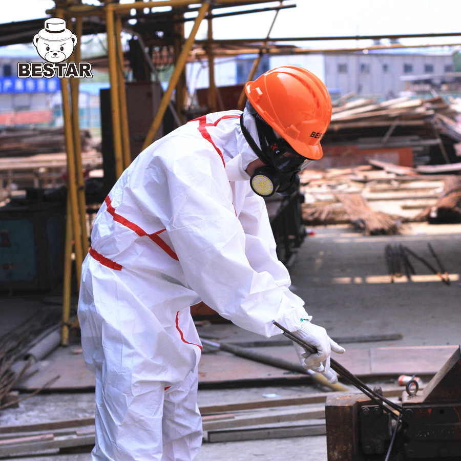 Ce Certified Disposable Type 4/5/6 Microporous Film Coverall