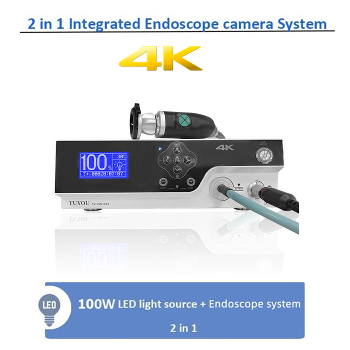 Medical 4K High-Definition Photo/Video Endoscopy Camera Endoscope Imaging System with LED Light Source