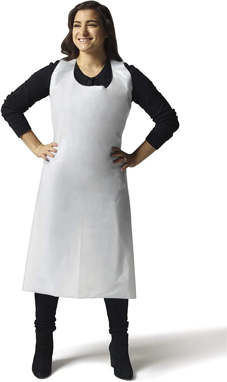 Easy Wear Easy Use Waterproof Eco-Friendly Customized White/Blue/Transparent Disposable PE Apron for Food Industry