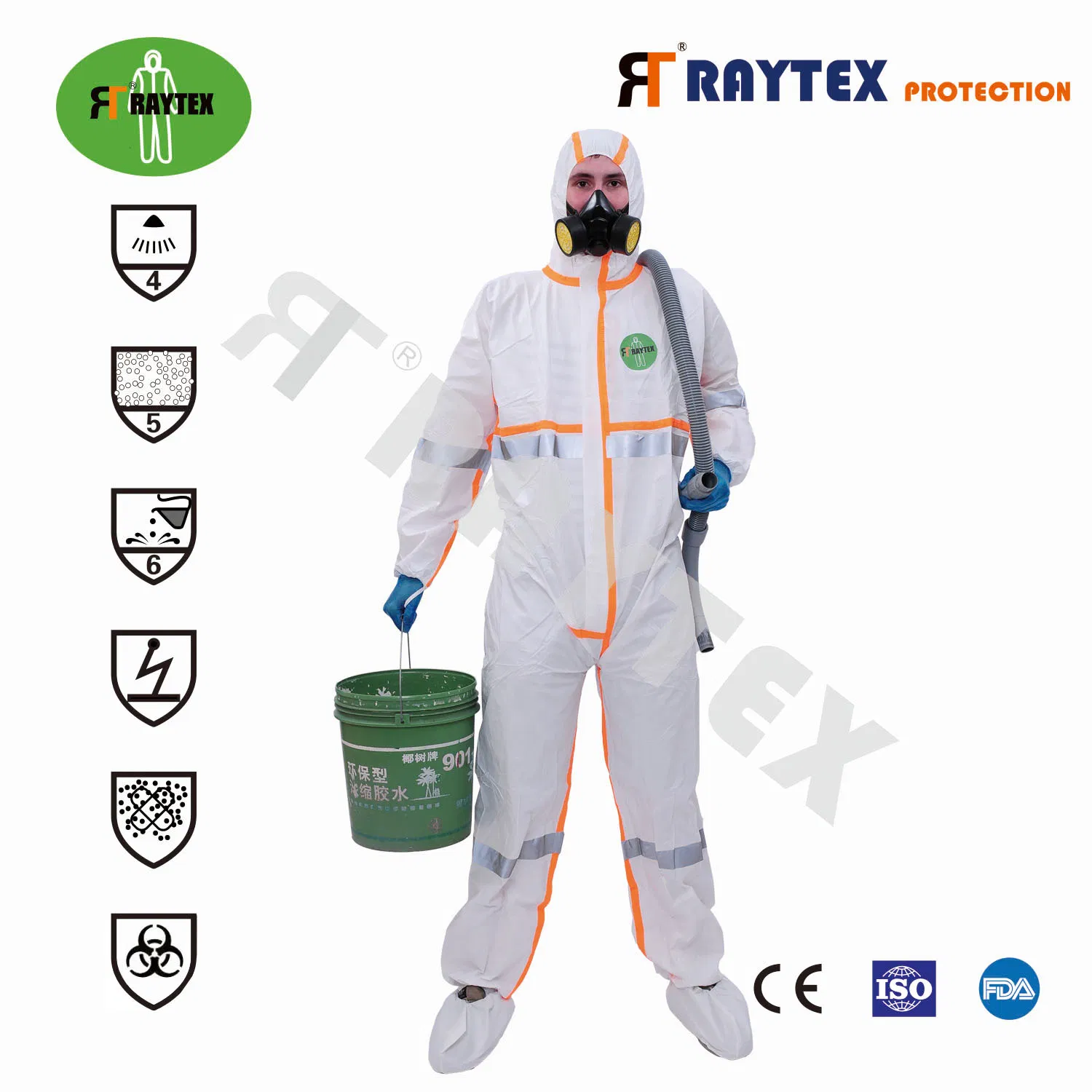 Waterproof Microporous Anti Static Isolation Hooded Industrial Safety Protective Clothing &nbsp; Disposable Non-Woven Coverall
