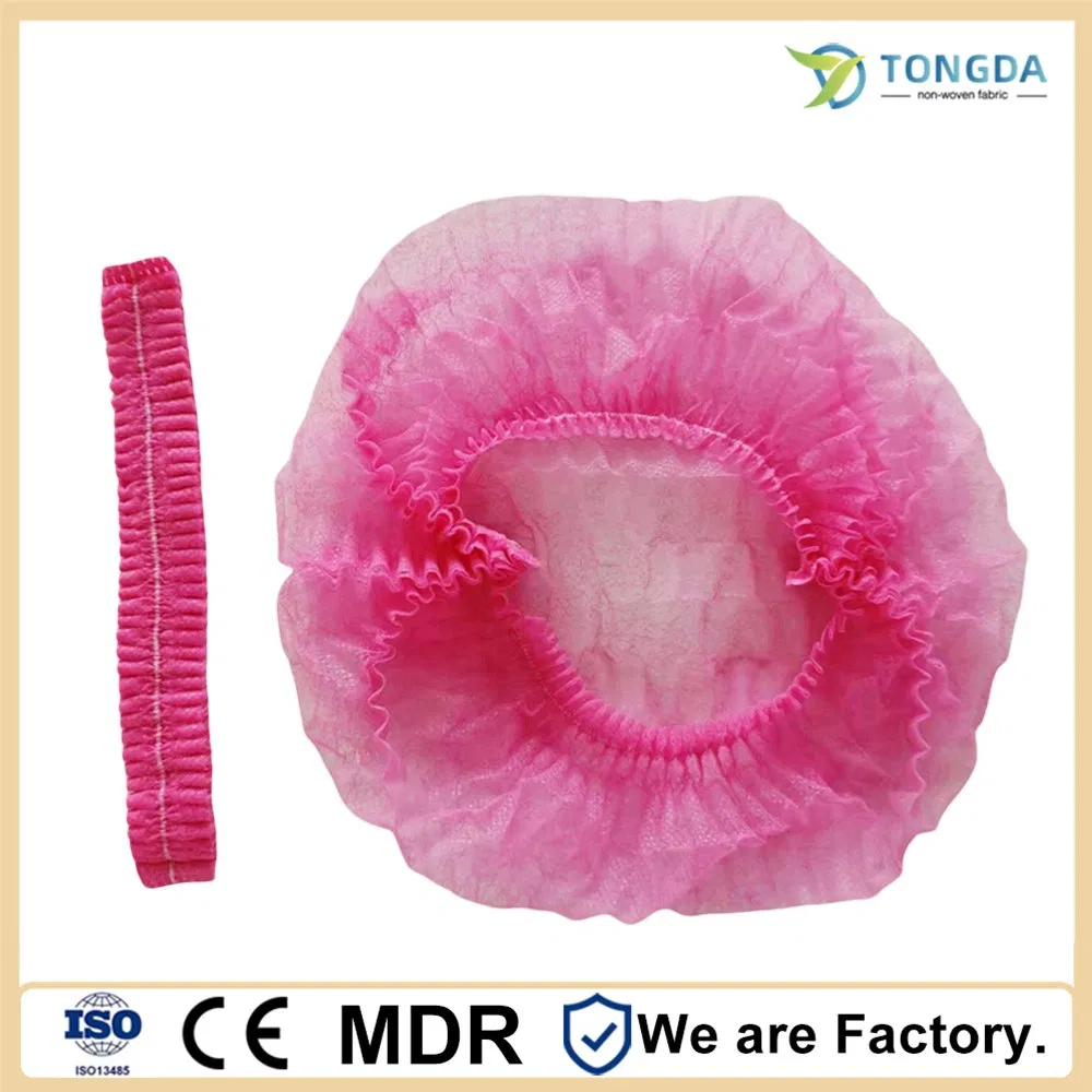 Factory Wholesale Nonwoven/Crimped/Pleated/Strip Disposable Clip Mob Cap