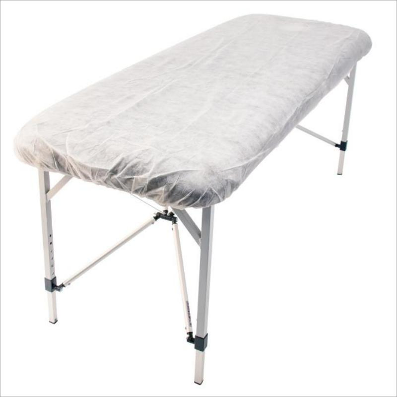 White 200*90cm Disposable PP Non Woven Bed Cover with Elastic for Hospital