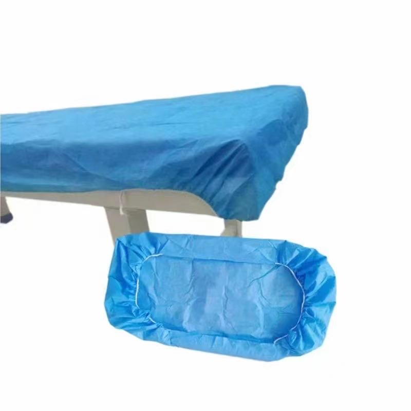 CE ISO13485 Certification Disposable PP SMS Bed Cover Sheet Bedspread with Four Corner Elastic for Motel Hospital
