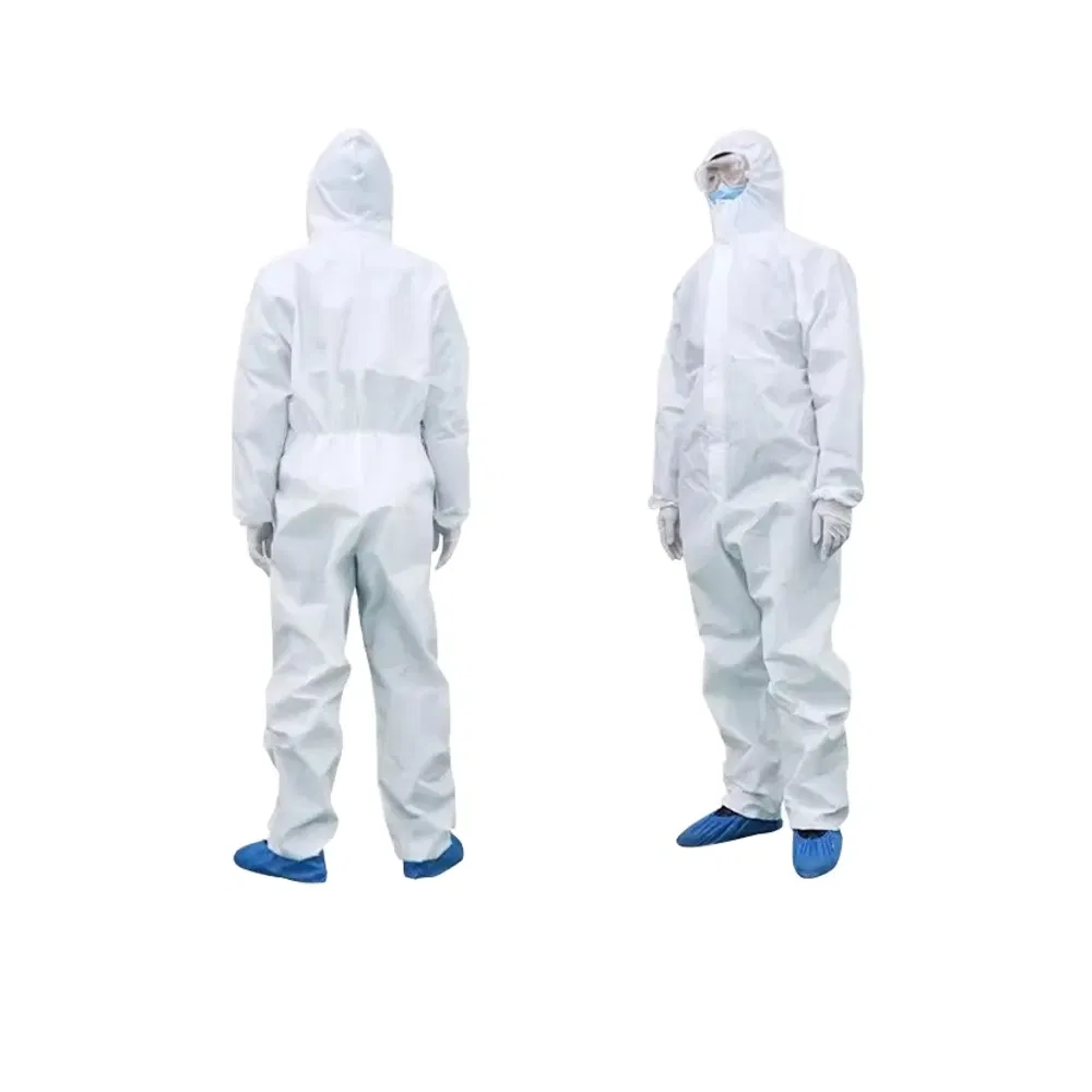 Disposable Coverall with Hood and Bootcover Microporous Medical Protective Coverall