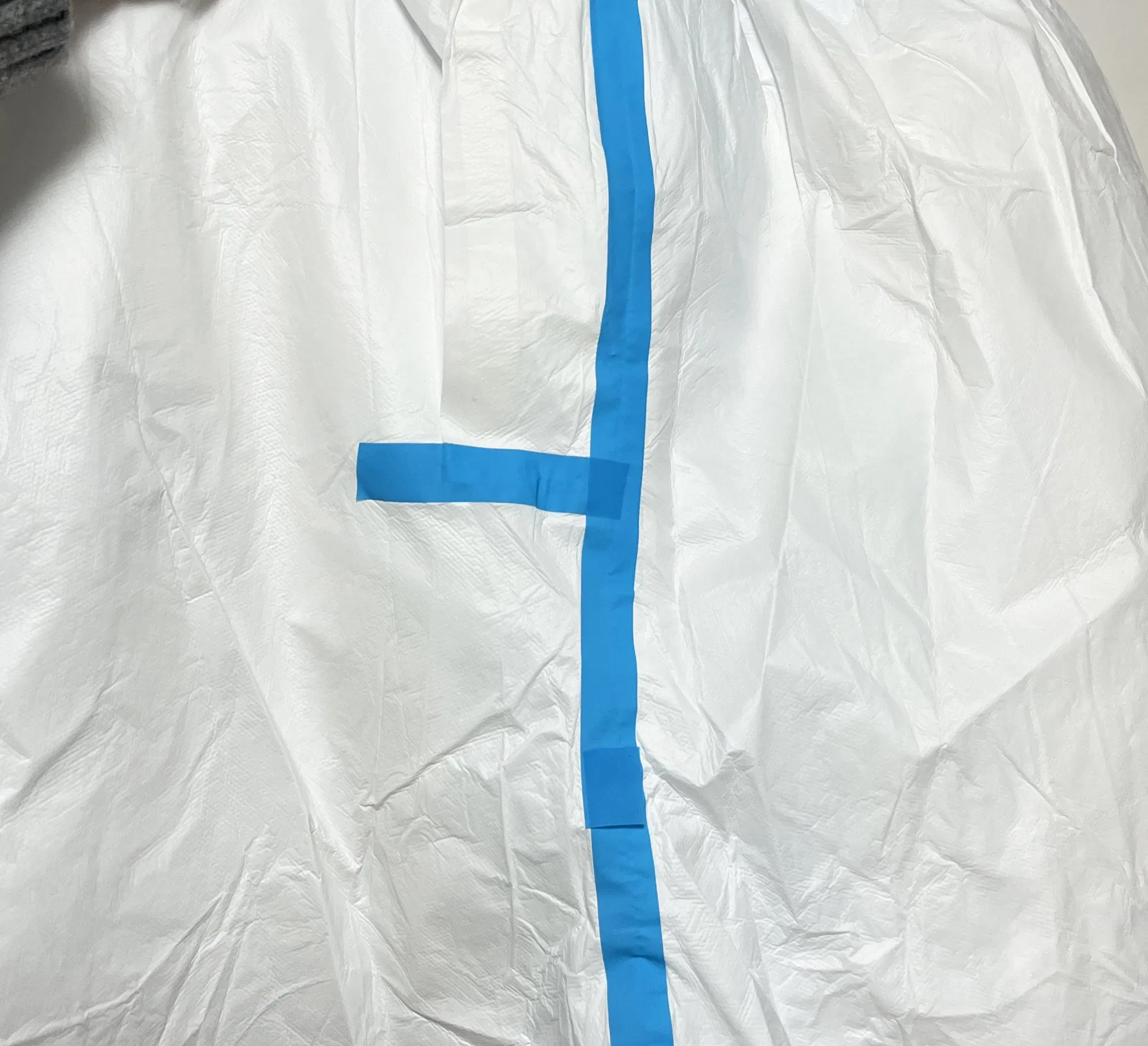 Type5/6 PP/PE Microporous Disposable Coverall Non Woven Protective Coverall with Hood