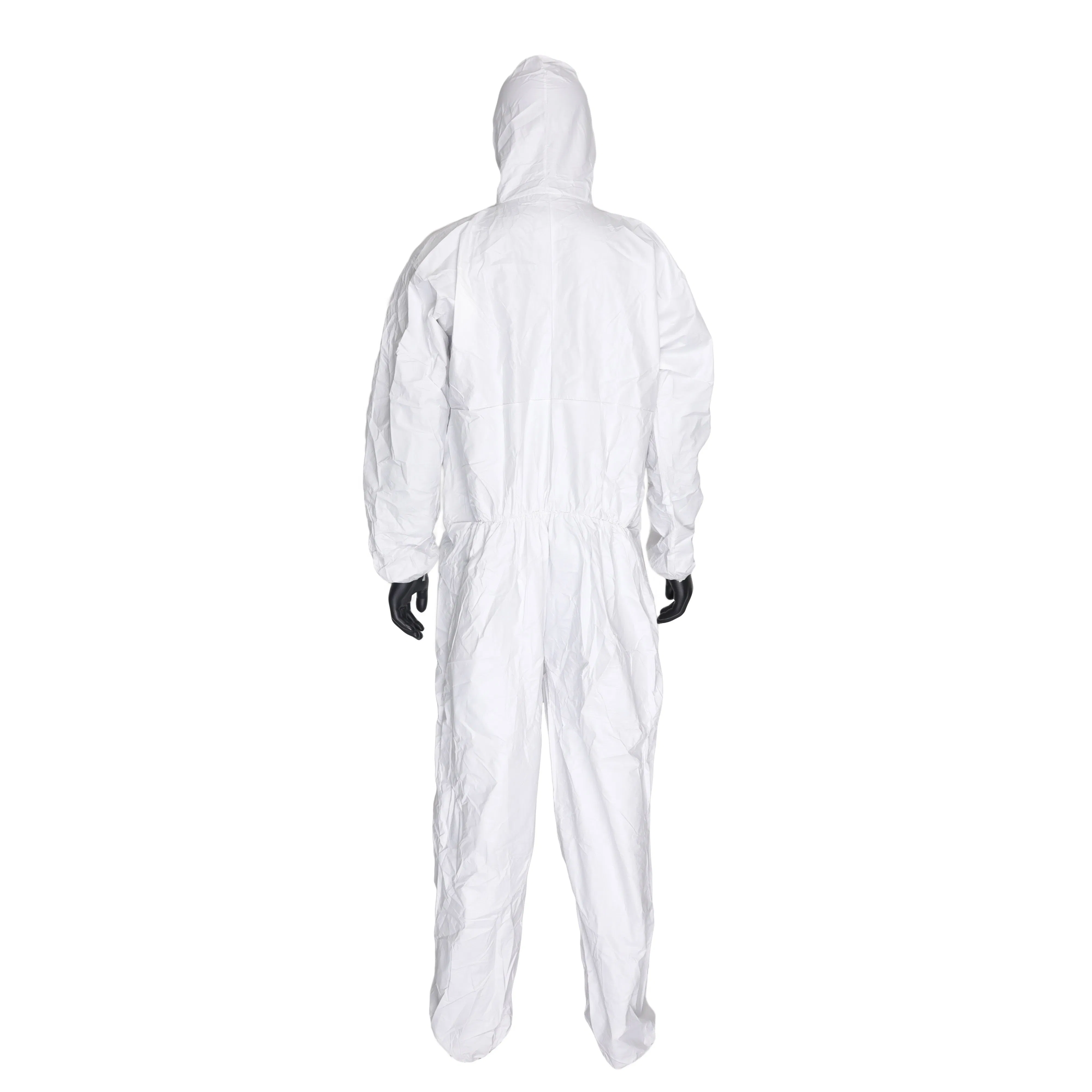 Type 5 6 Microporous Overalls Disposable Workwear Coverall Suit for Industrial Use