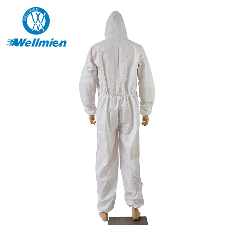 Nonwoven PP SMS Disposable Safety Protective Medical Hospital Overall Working Farm Coverall with Hood