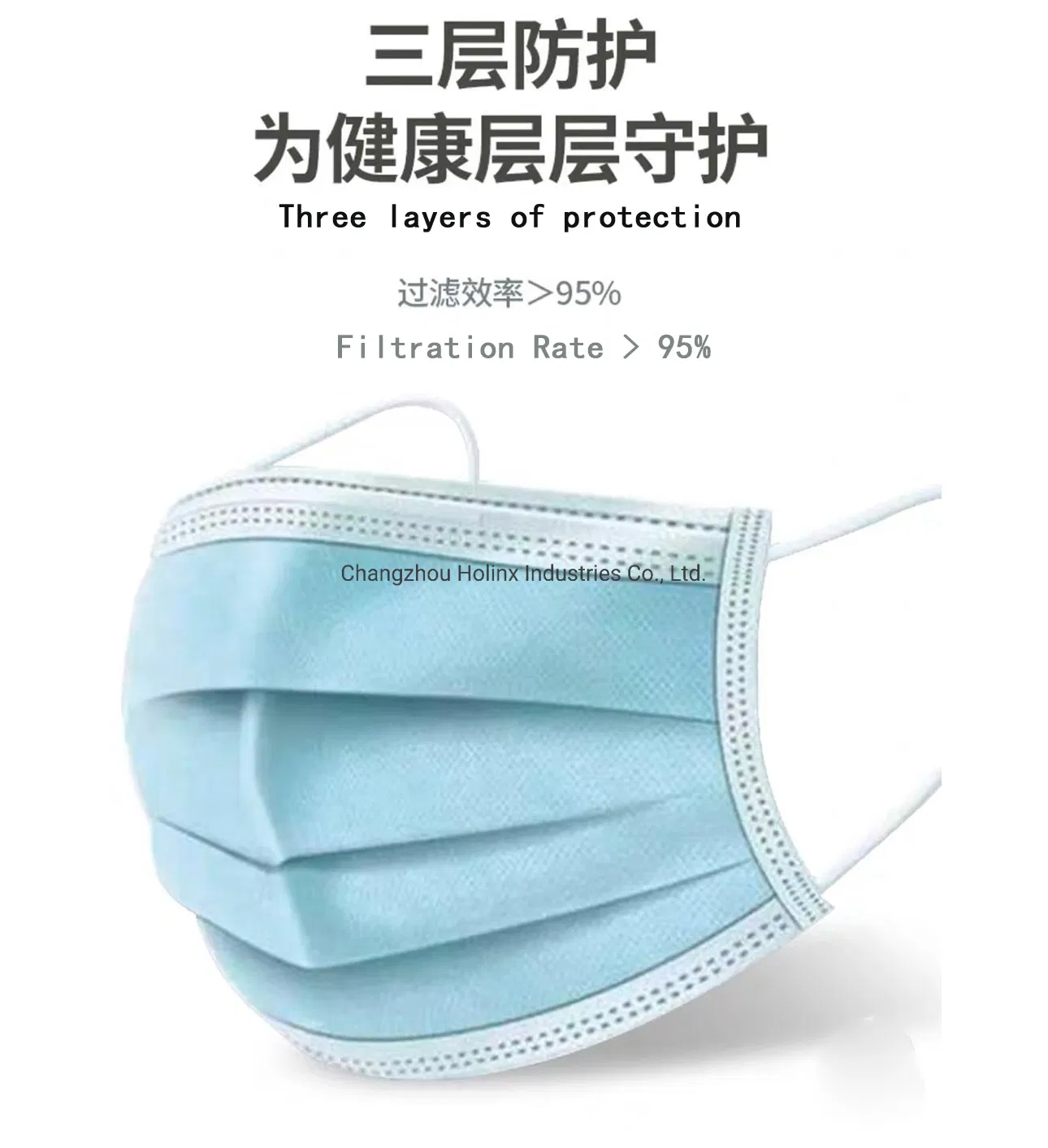 Wholesale Non Woven Medical 3ply-Disposable Protective Face Mask Hospital with Ce