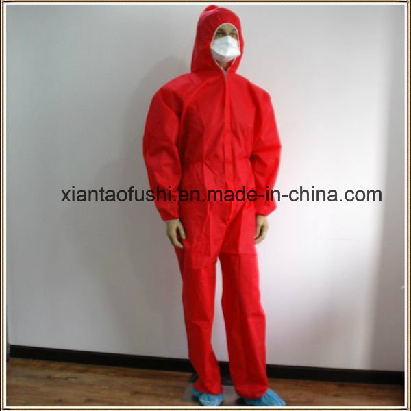 Type 5/6 Disposable Protective Coverall Disposable Non Woven Coveralls with Hood for Safety and Protection