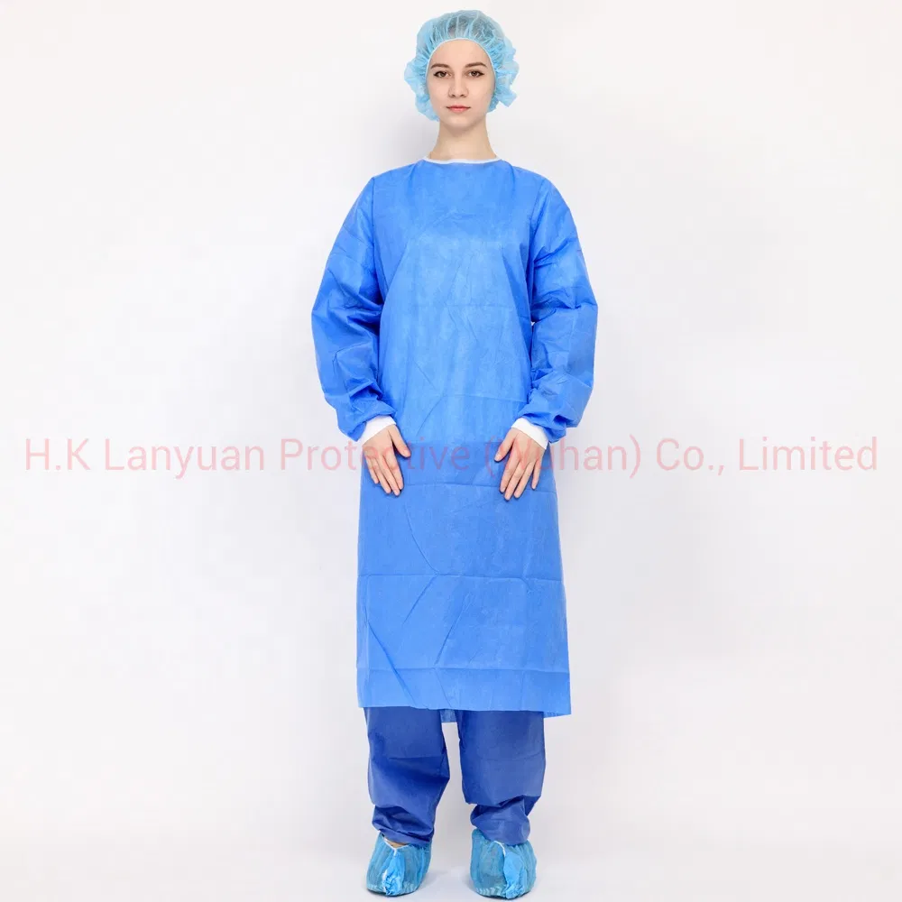 Impervious Disposable Sterile Isolation Medical Waterproof SMS Protective Surgical Gown
