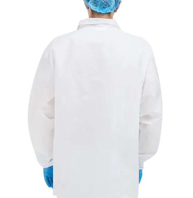 Hot Selling Disposable Nonwoven Lab Coat Microporous Lab Coats