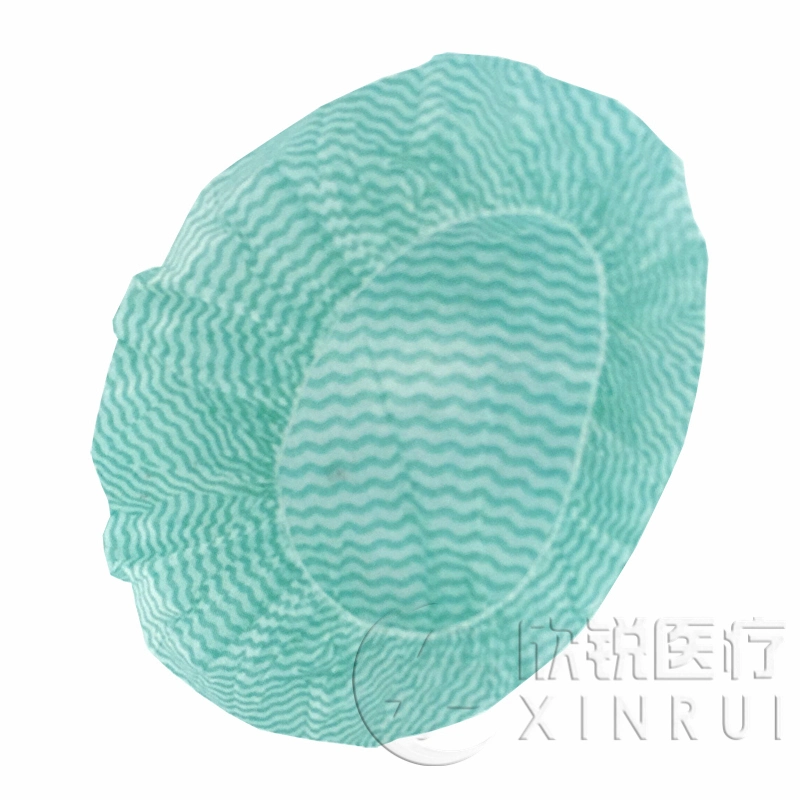 Disposable Non-Woven Round Cap/Nurse Cap with Strip Pattern 24 Inch