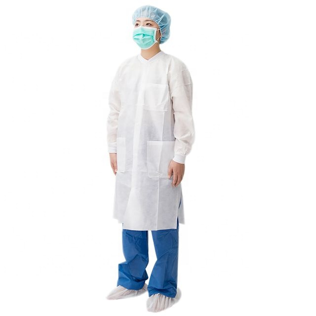 High Standard Medical Supply Disposable Non Woven Lab Coat