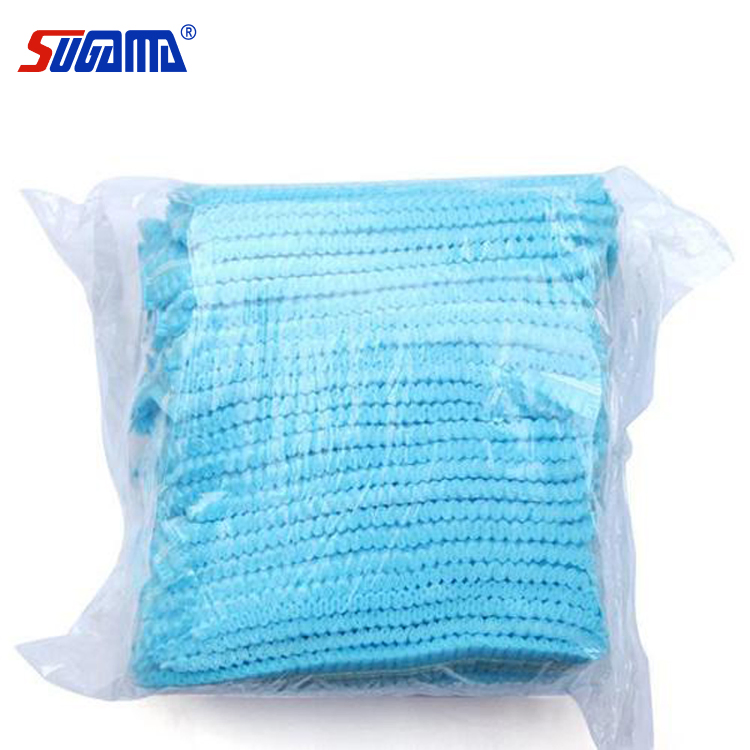Disposable PP Non Woven Strip Bouffant Head Cover Hair Clip Cap
