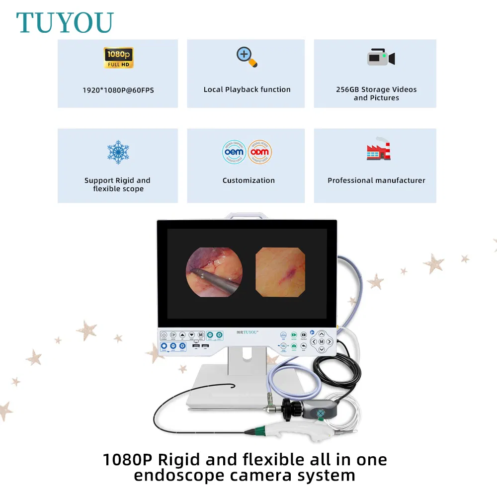 Good Quality FHD 15.6 Inch Medical Endoscopy Equipment Rigid &amp; Flexible Imaging System