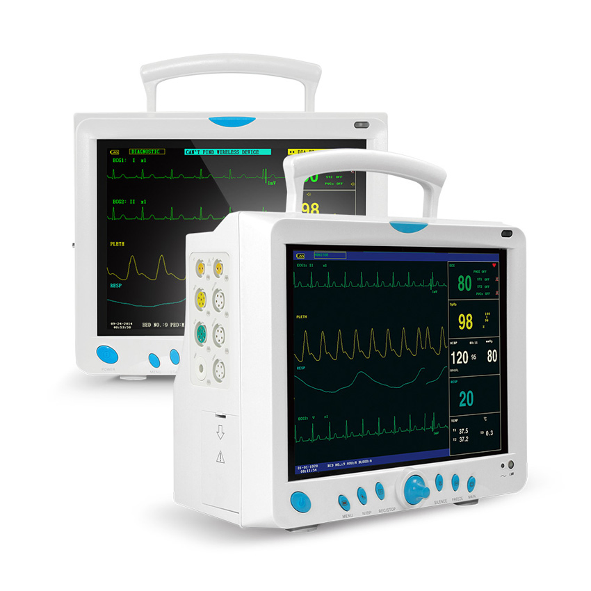 Reliable Contec Cms9000 Patient Monitoring System with ECG and Vital Signs